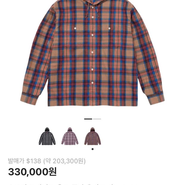 24SS) 체크 후드 셔츠