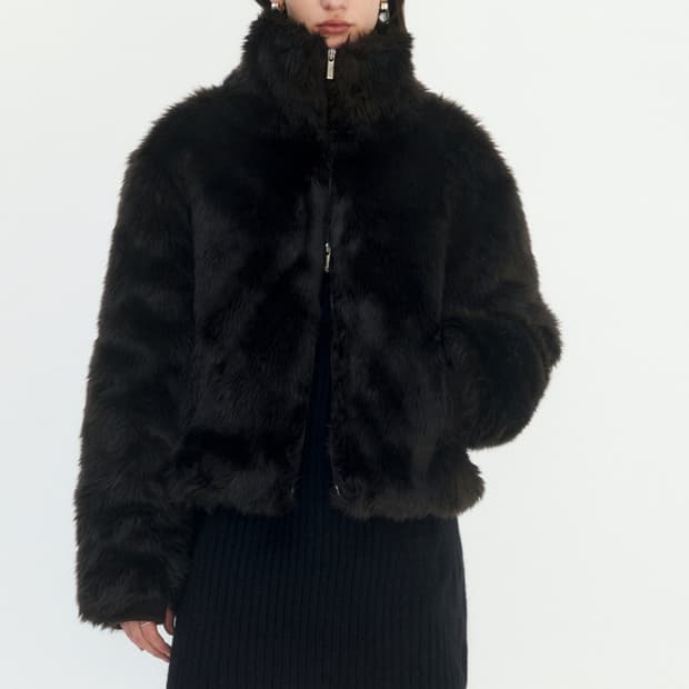 트리밍버드 하이넥집업퍼자켓 다크브라운 판매해요