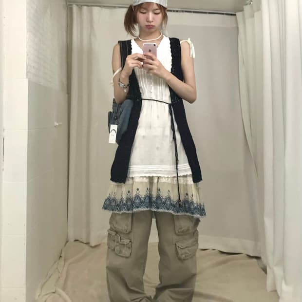 🪻 빈티지 보헤미안 모리 레이어드 코디 세트