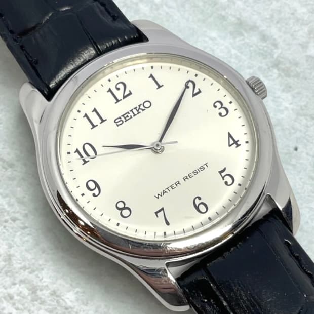 세이코 쿼츠 시계 드레스 워치