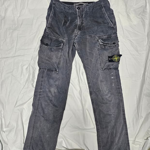 스톤아일랜드 올드이펙트 카고 워싱 데님 팬츠 30