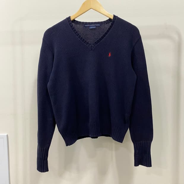 폴로 랄프로렌 코튼 브이넥 니트