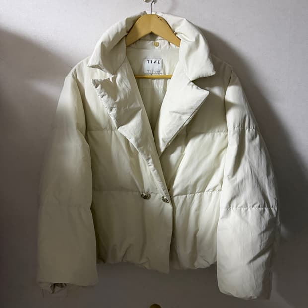 한섬 타임 22/23시즌 윈터 디테쳐블 후드구스다운점퍼 패딩 F