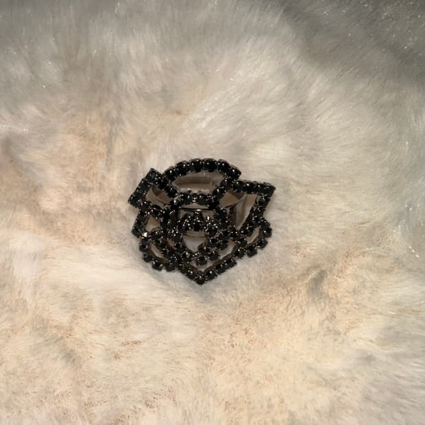 오리엔탈 고스펑크 장미 반지