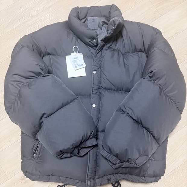 (4) 폴리테루 유즈드 스냅 푸퍼 패딩 머드그레이