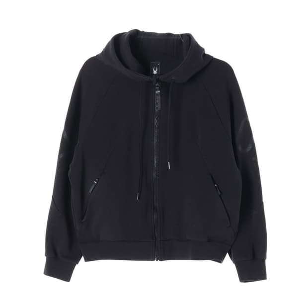 스파이더 블랙 빅로고 테크 후드 집업 S