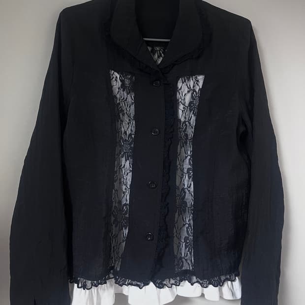 레이스 고스 고딕 로맨틱 갸루 블라우스 셔츠 공겜여주 공겜