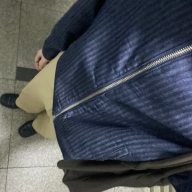 자라 데님 헤링본자켓 M