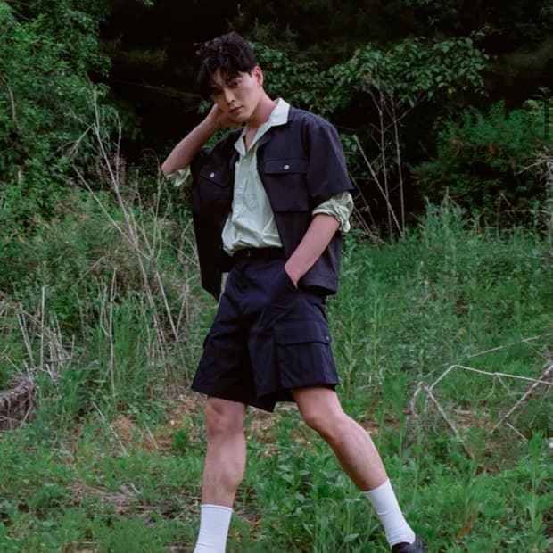 노클 와이드 카고 숏팬츠