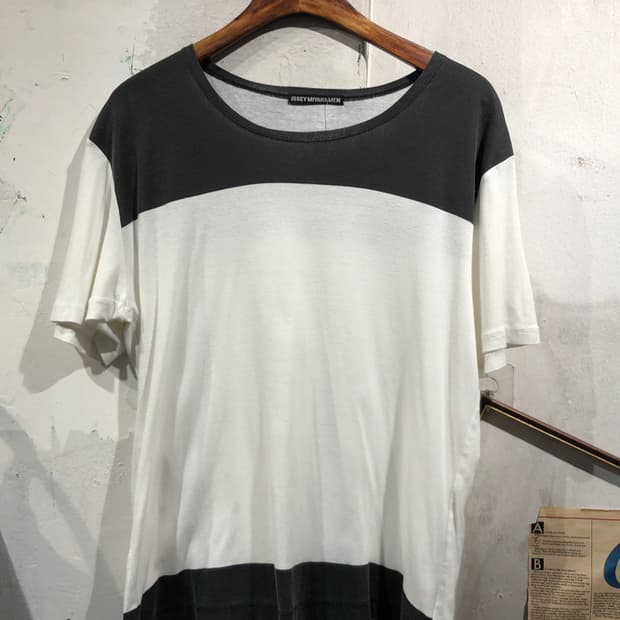 [2537]Issey Miyake white&black t-shirt