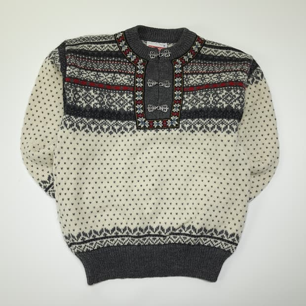 CL020 M 노르웨어 오리지널 아이슬란드 울 니트 - 메탈 후크