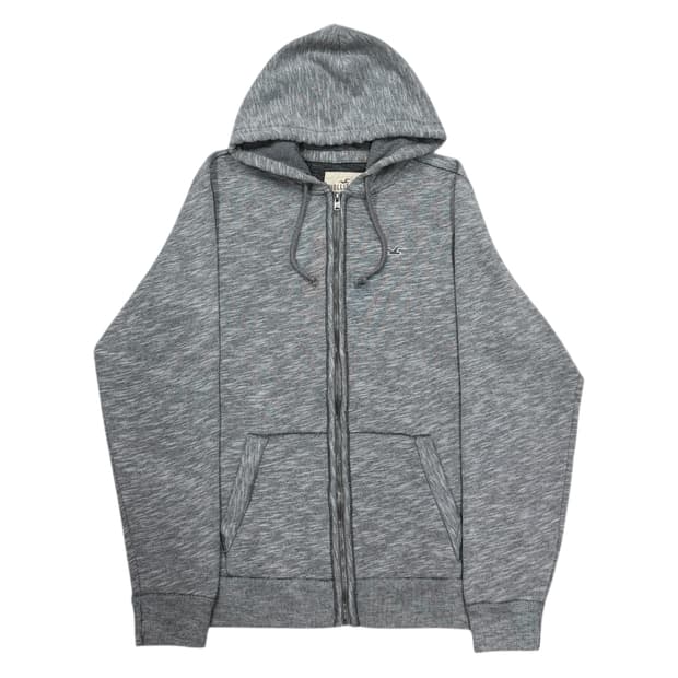 홀리스터 빈티지 Y2K 미니로고 기모 후드집업 자켓 그레이 XL