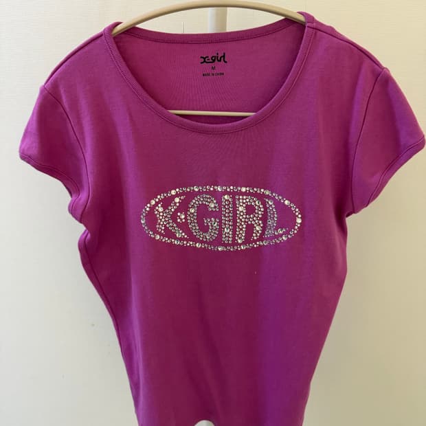 X-girl 큐빅 반팔