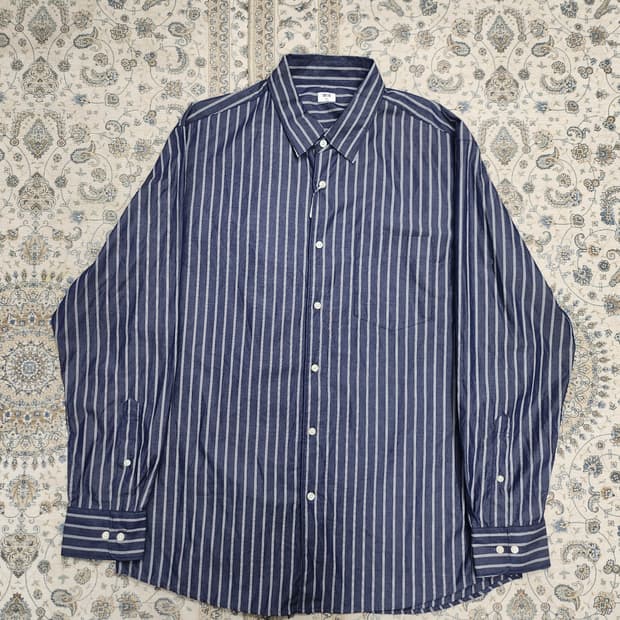 (새상품) 유니클로 스트라이프 셔츠 XL