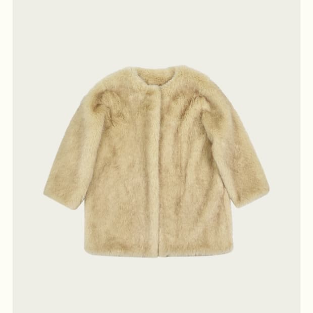리본빛 Jade fur coat - beige
