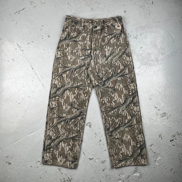 올드 칼하트 80s 모시 오크 카모 팬츠 WU245