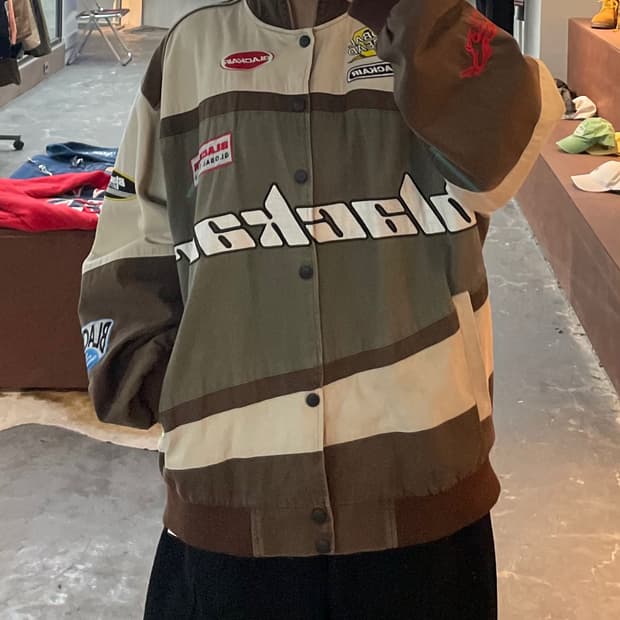 빈티지 모터사이클 레이싱 자켓 H2271