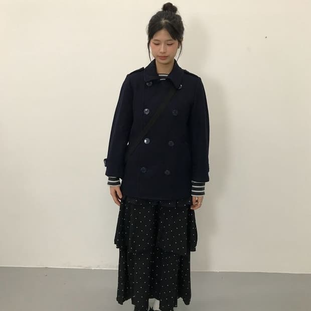 Vintage Navy Wool Pea Coat