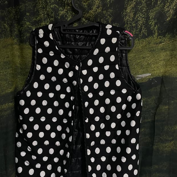 리버시블 도트 경량패딩 