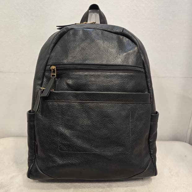 파슬 FOSSIL 트레비스 남성  블랙 소가죽 백팩