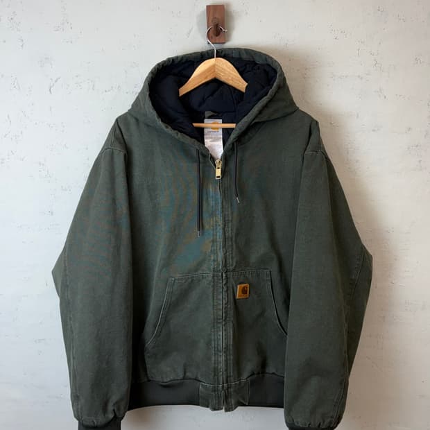칼하트 모스 그린 액티브 후드 자켓