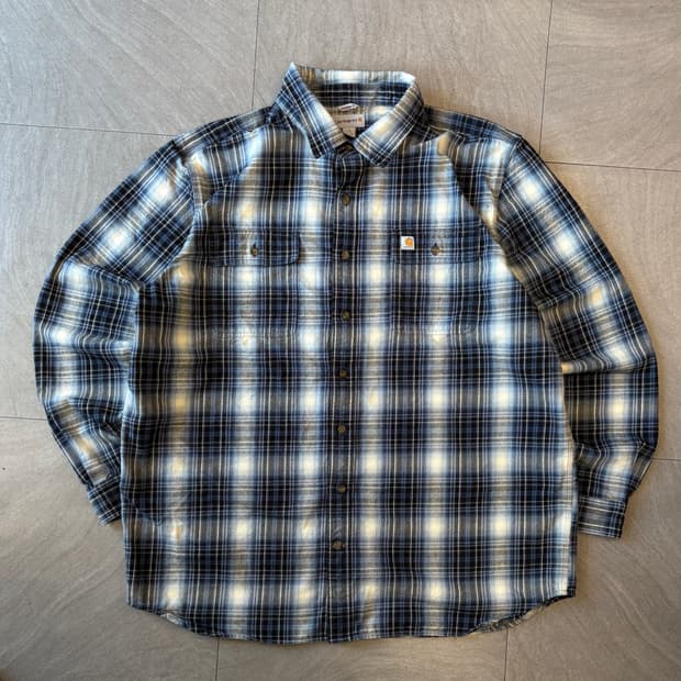 칼하트 오리지널 해비 코튼 체크 긴팔 셔츠