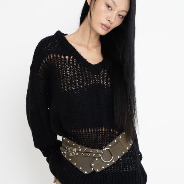 2000아카이브 bella v-neck knit