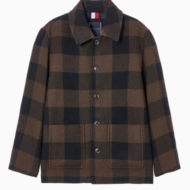 타미힐피거 남자 체크 자켓 L사이즈 새상품