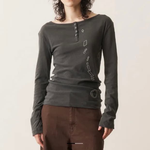 오들리워크샵 스티치 티셔츠 