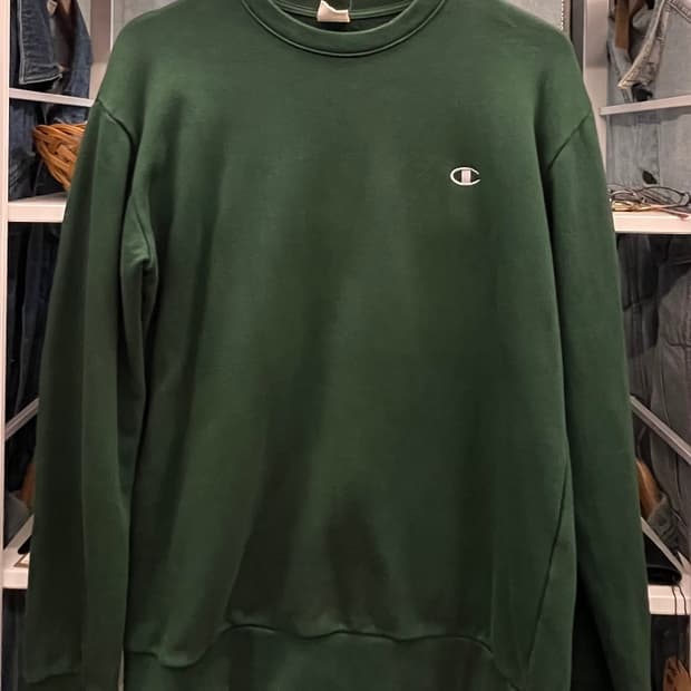 챔피온 리버스위브 맨투맨 그린