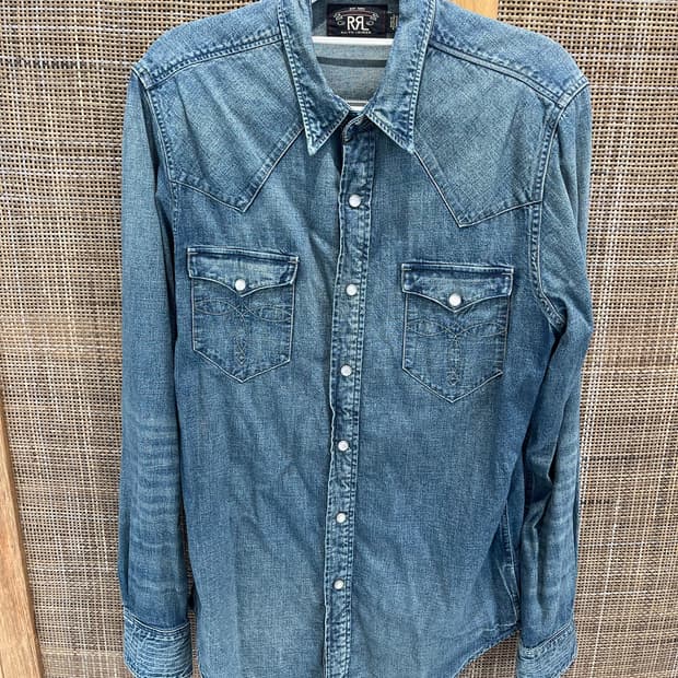 RRL 중청 웨스턴 데님셔츠