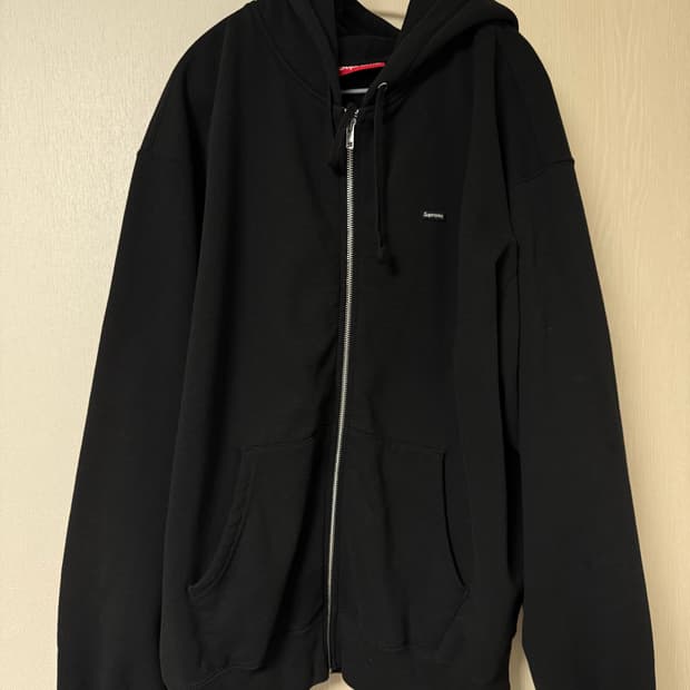 슈프림 스몰 박스 집업 후드 스웨트셔츠 블랙 - 24FW XL사이즈