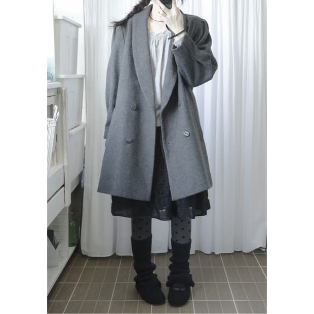 Grey two button coat