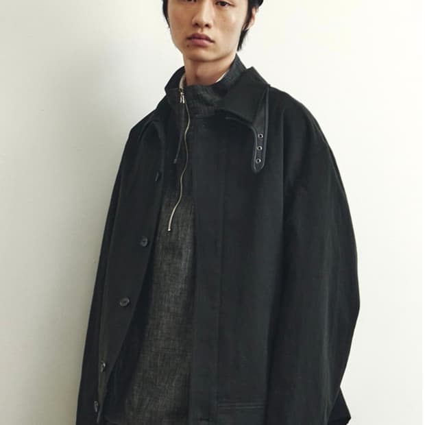 유스 레더 트림 코튼자켓