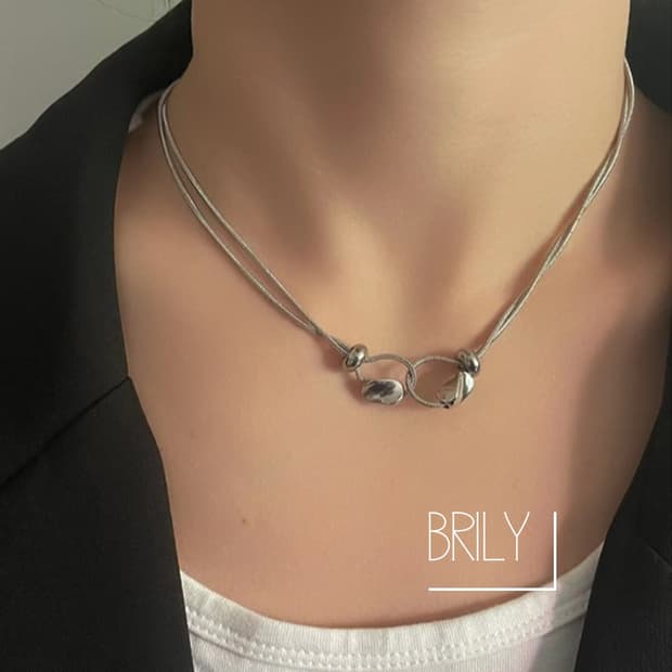 [Unisex] CIEL 로그 팬던크 써지컬스틸 체인 목걸이