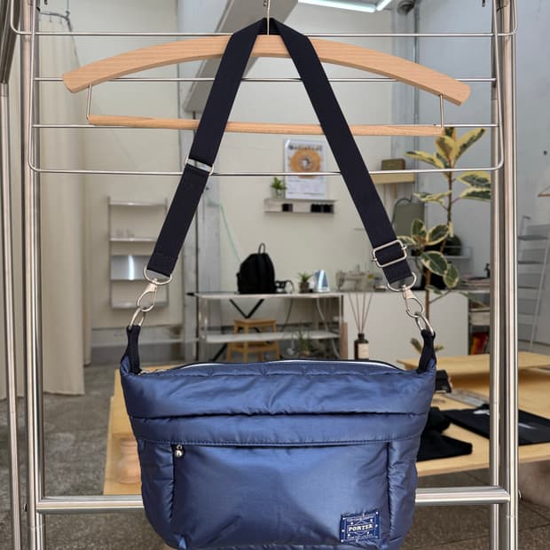 PORTER GIRL MOUSSE SHOULDER BAG NAVY