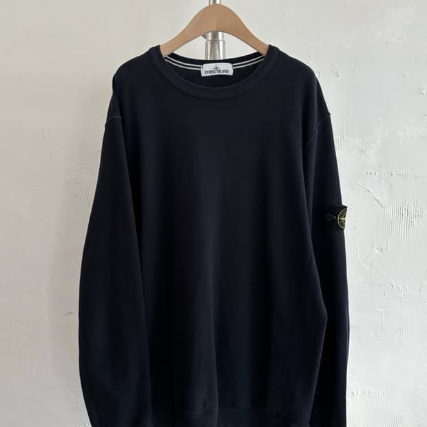 Stone-Island 스톤 아일랜드 와펜 네이비 스웻셔츠 맨투맨