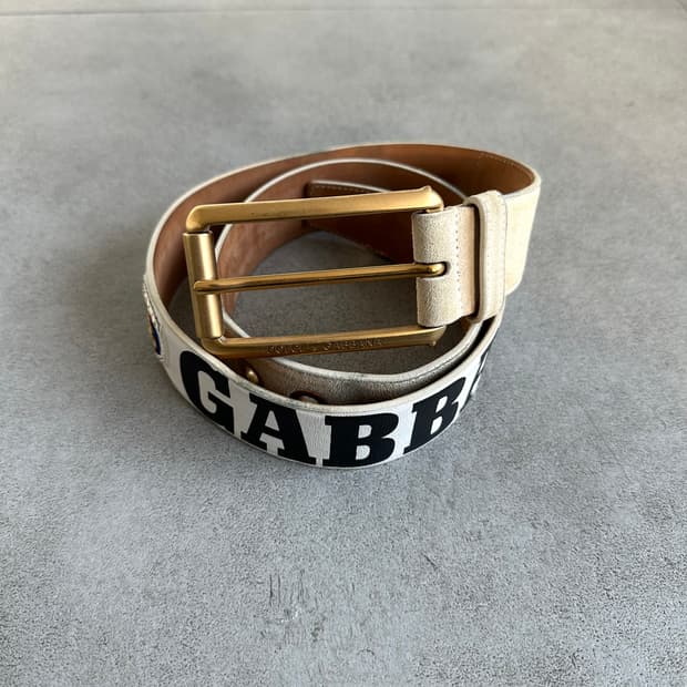 돌체앤가바나 2000s boxe 로고 레더 벨트