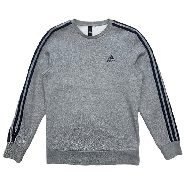아디다스 에센셜 3S 크루FT L/S 맨투맨 그레이