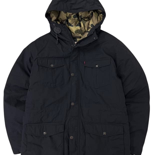 리바이스 밀리터리 덕다운패딩 블랙 (L)