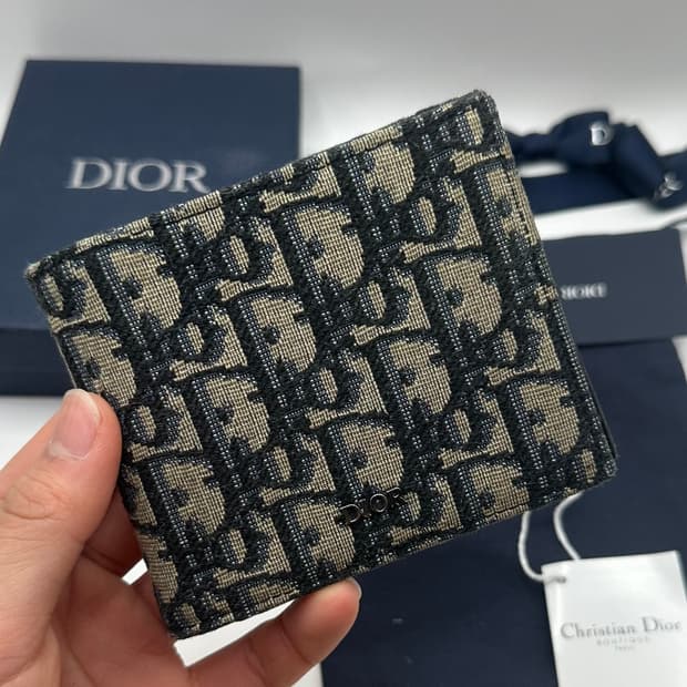 디올 오블리크 반지갑