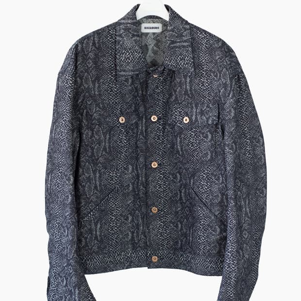 Kozaburo SS23 Snake Jacquard 트러커자켓