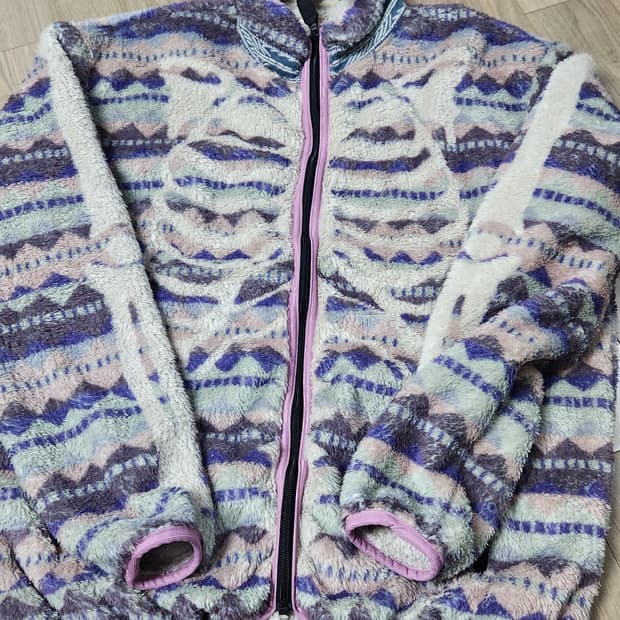 캐피탈 애슐랜드 스트라이프 앤 본 플리스 집 블루종 퍼플