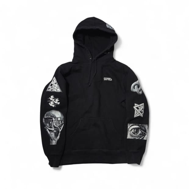 2017 슈프림 x MC 에셔 후드티 후드 L