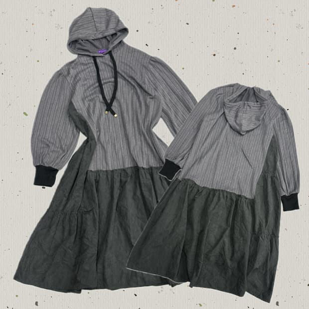 엑시즈팜 지뢰계 양산형 후드 롱 원피스 마계 공겜여주 데빌 히피