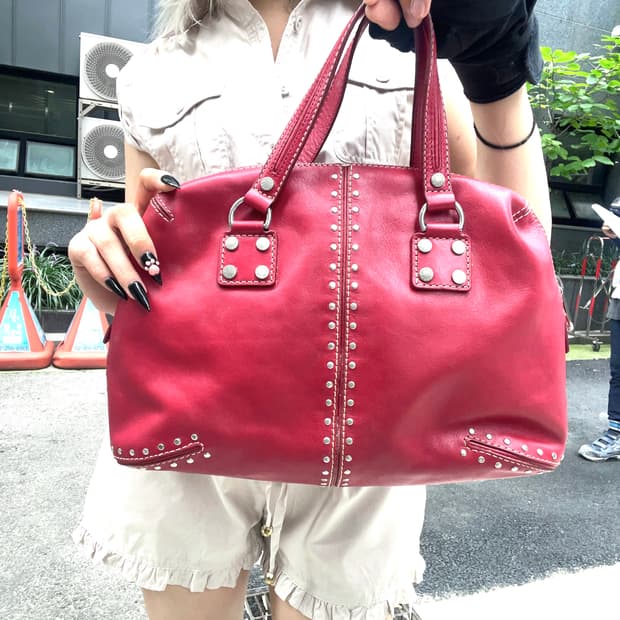 ‘MICHAEL KORS' red sholder bag