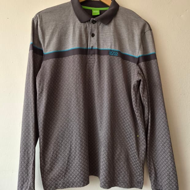 휴고보스 남성 긴팔PK카라티셔츠
