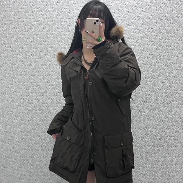 울리치 캐주얼 레트로 덕다운 워크 패딩 자켓 M C08573