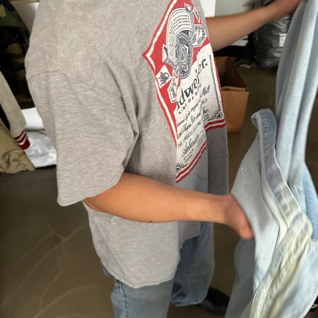 Budweiser 빅로고 그래픽 티셔츠