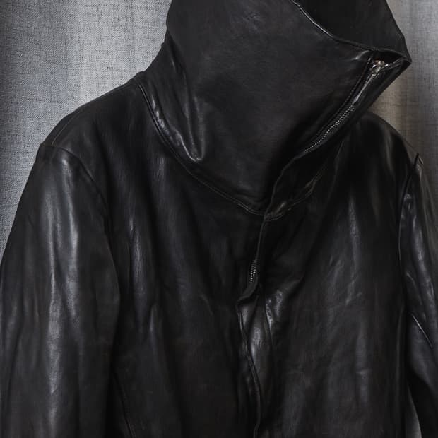 Incarnation 롱 하이넥 가죽자켓